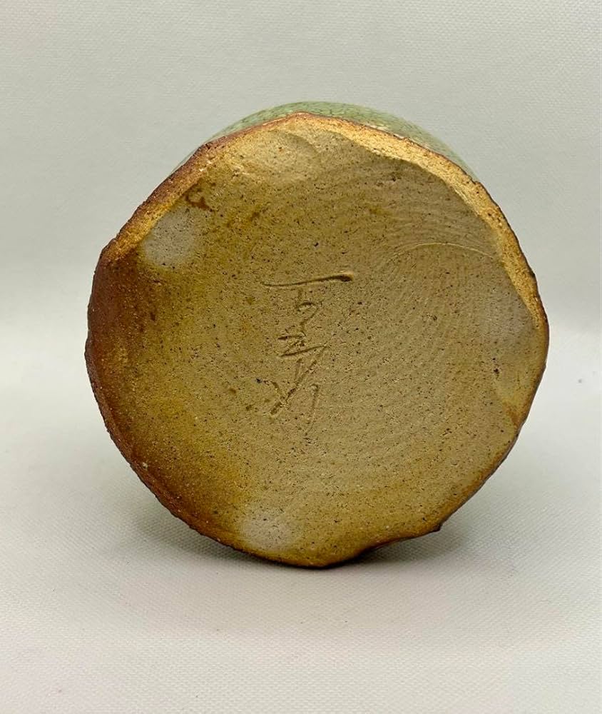 Amazon.co.jp: 美濃焼 百窯 安藤百利行 灰釉梅花皮花生 木箱
